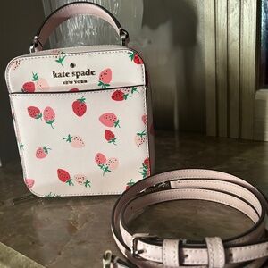 Kate Spade Daisy Strawberries Vanity Crossbody Purse with Strap